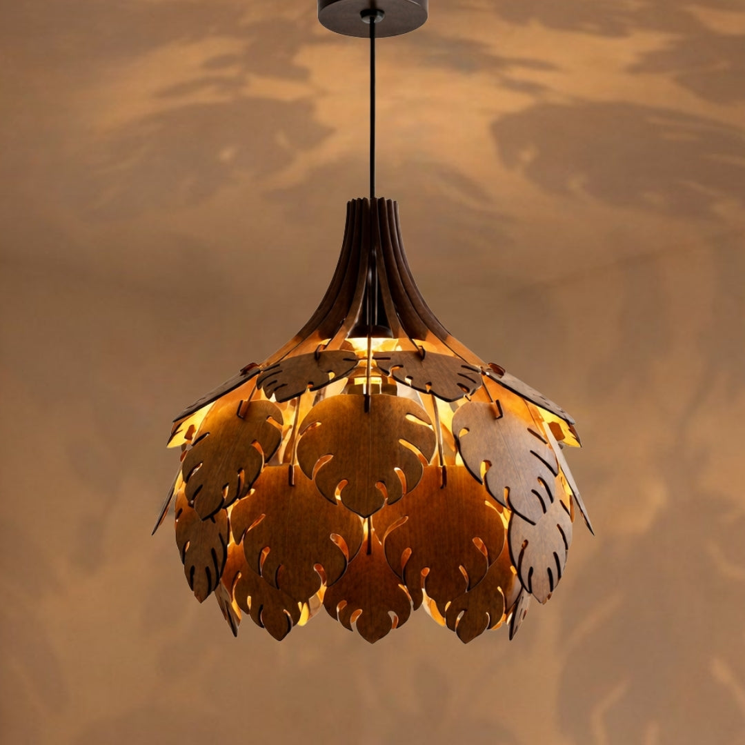 Artichoke Grand Signature wooden chandelier