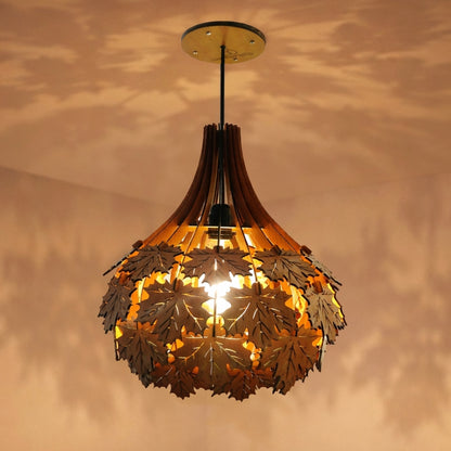 Cane and Wood Signature pendant light