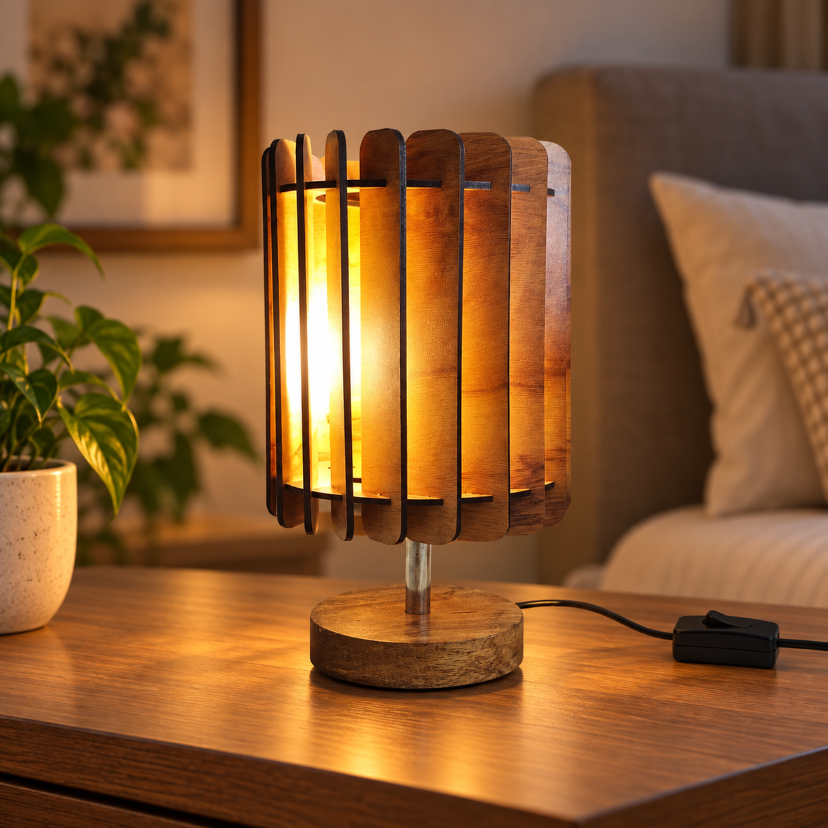 Minimal Wooden Desk lamp