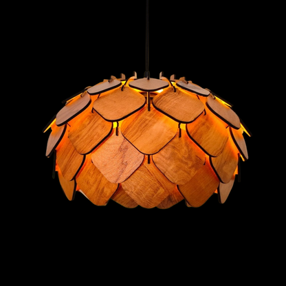 Woodiography wooden chandelier lotus LARGE