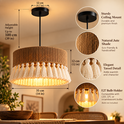 Jute ceiling lights for livingroom