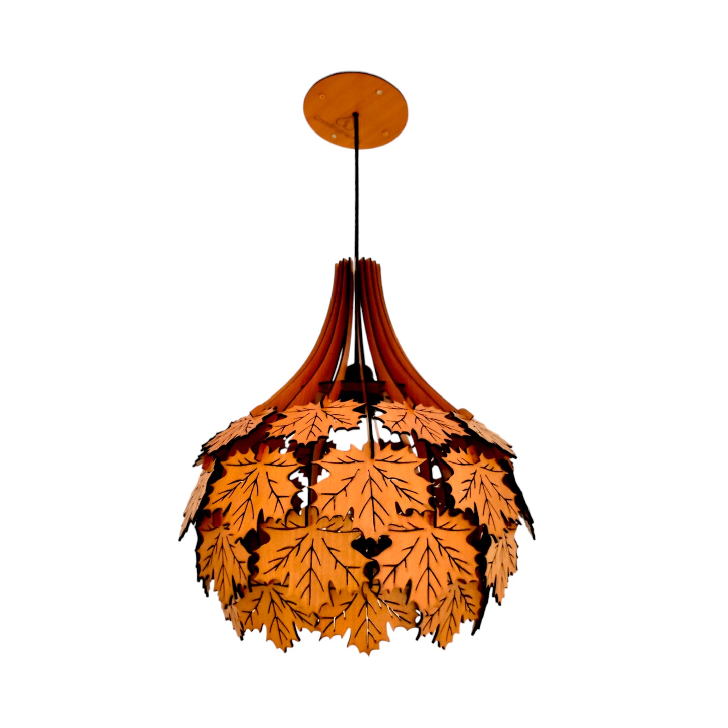 Woodiography wooden chandelier MAPLE LEAVES