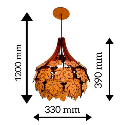 Woodiography wooden chandelier MAPLE LEAVES