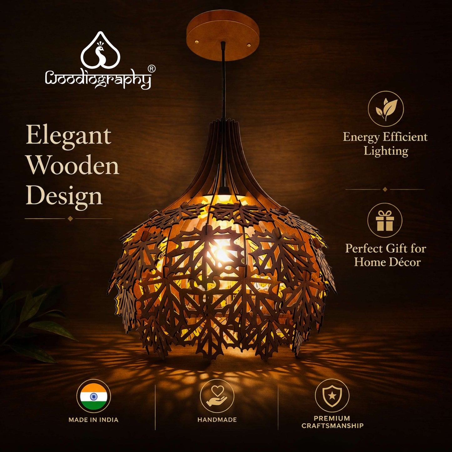 Maple Leaves Hollow Chandelier