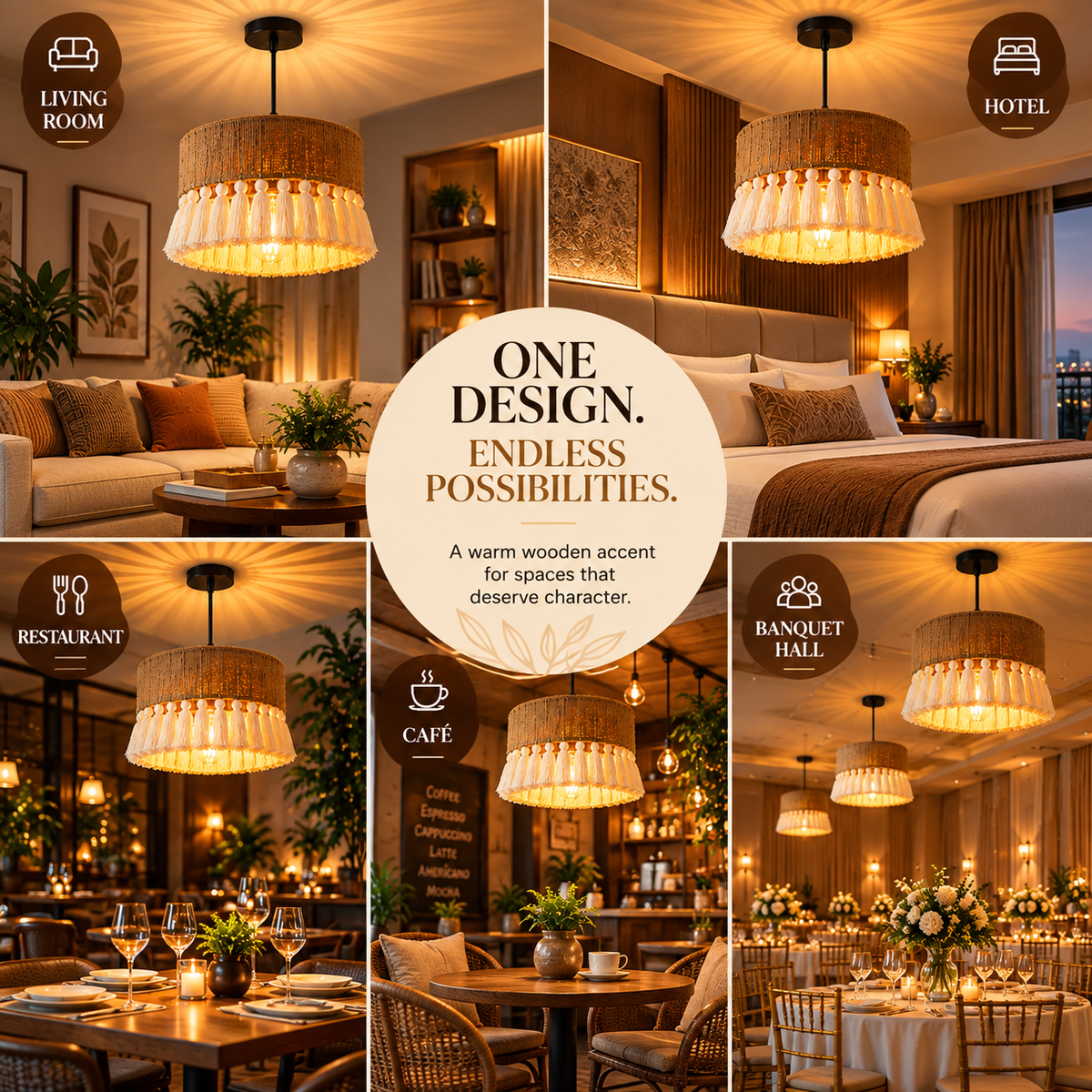 Jute ceiling lights for livingroom