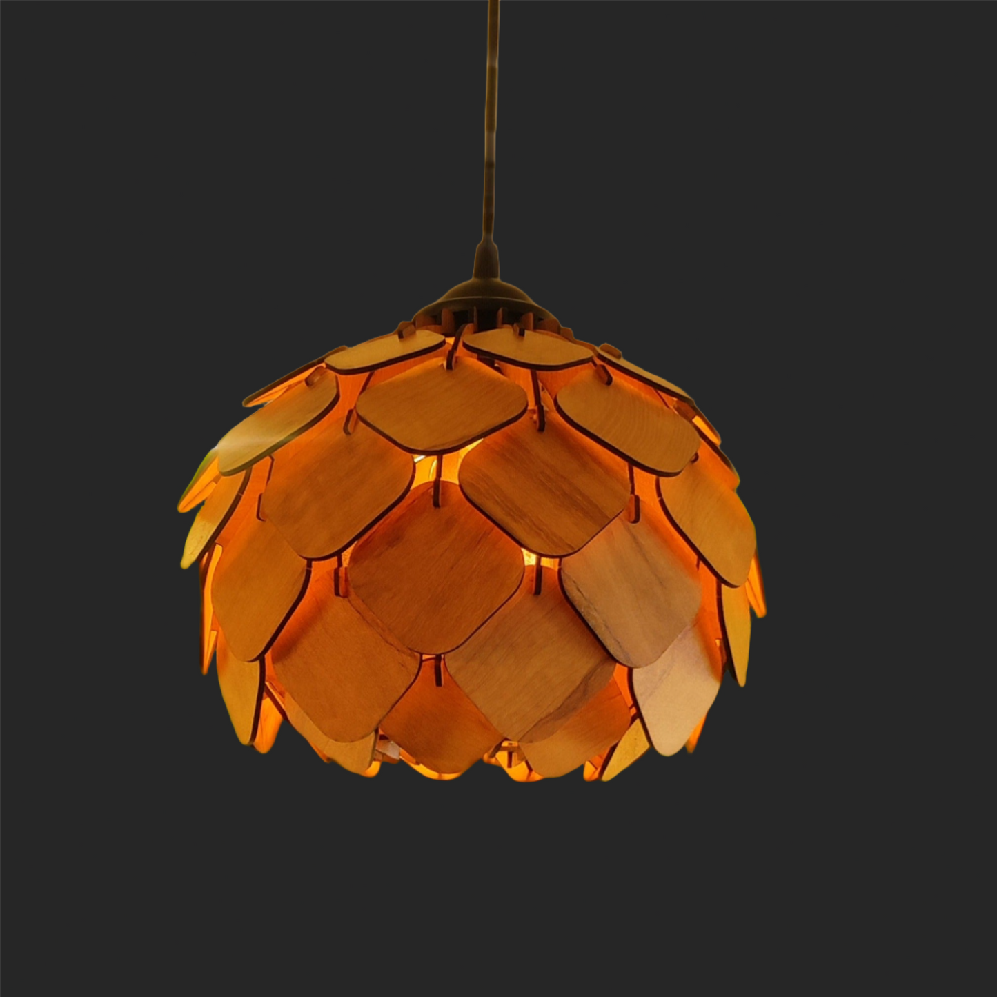 Woodiography wooden chandelier lotus