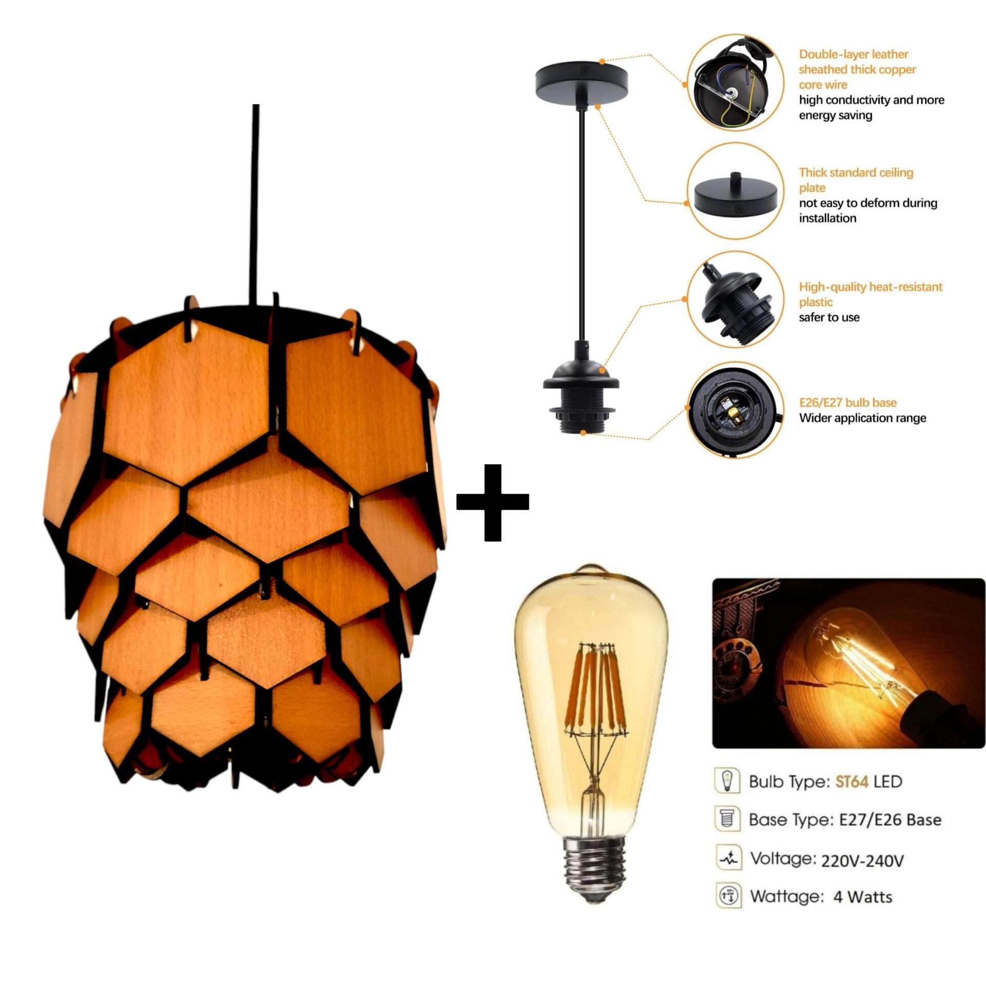 Hexagon Pendant Light