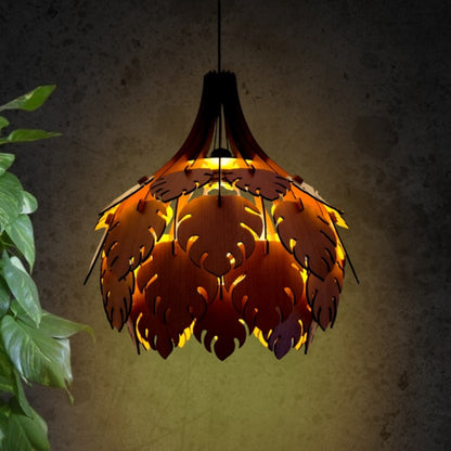 Woodiography wooden chandelier ASPEN LEAVES