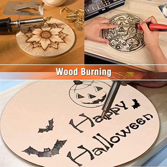 Woodiography DIY Wooden Coasters, Mixed Shapes Squre Round Hexagon Heart Flower Shape, Set of 30, MDF Craft Boards for Art Projects