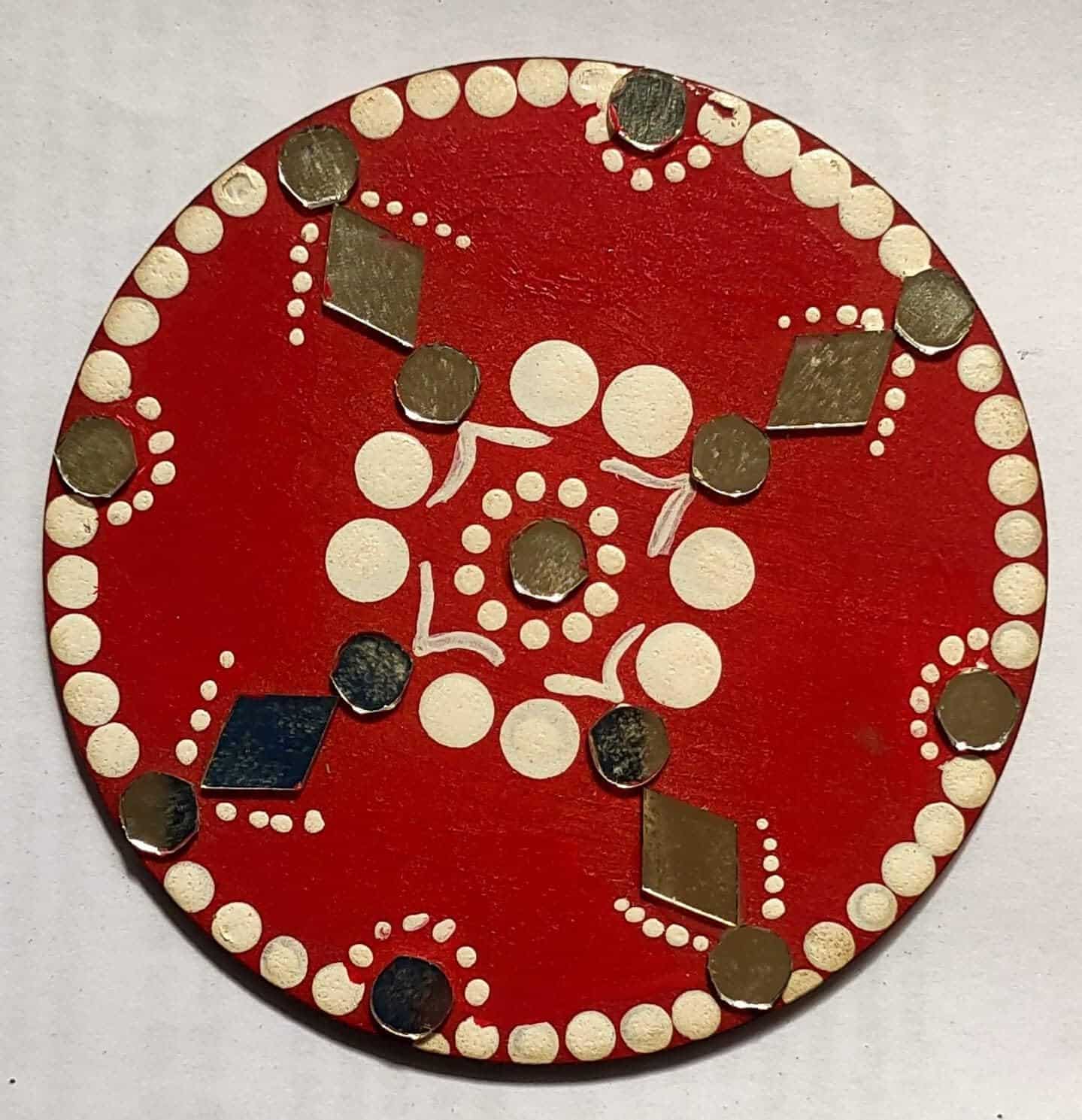 Woodiography MDF Board Craft Discs, 8 inch x 8 inch, 2.5 mm Thickness, Set of 10, Round for lippan Art Mandala Art and resinart.