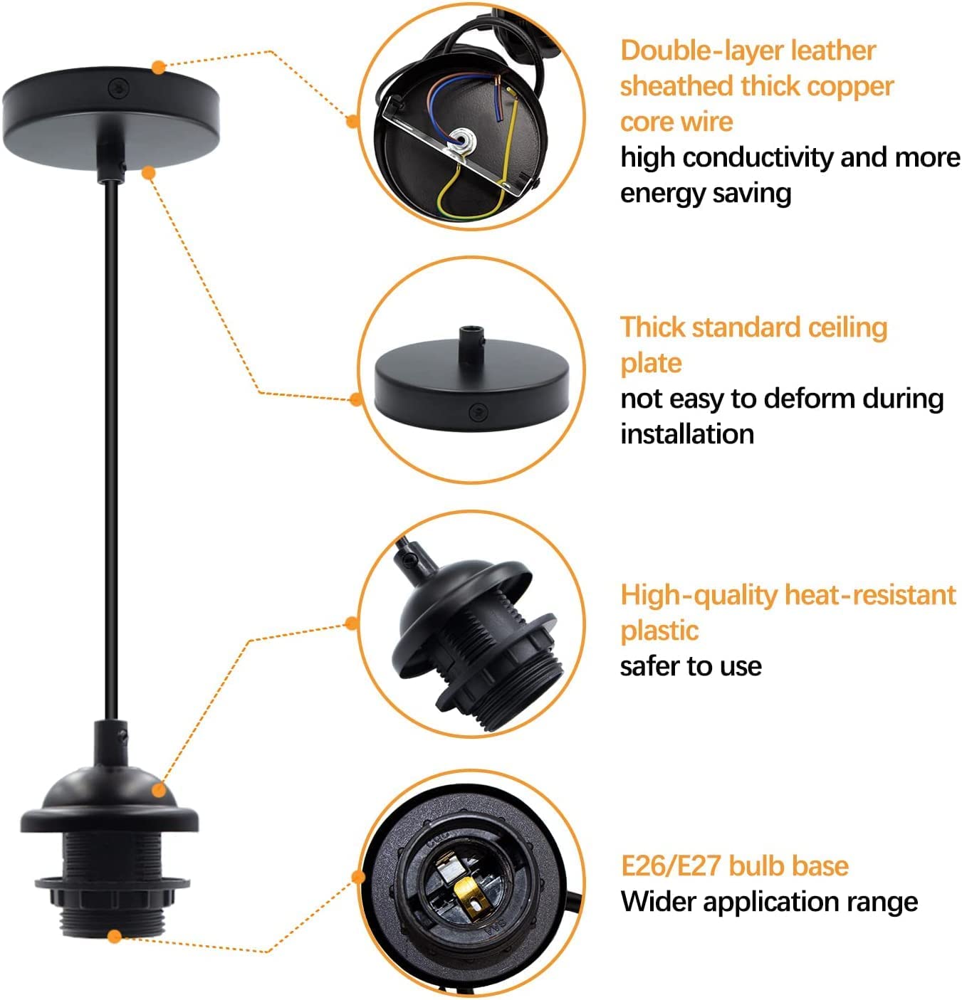 woodiography Pendant lamp Holder, Wooden Ceiling lamp, Wooden Hanging lamp handicrafted Home decore Chandelier Light (DIY Holder)