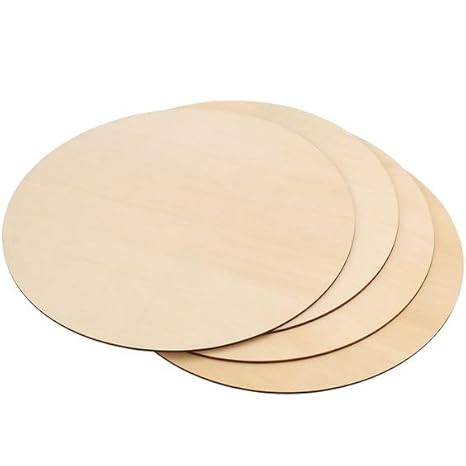 WOODIOGRAPHY Pine MDF Craft Material – 2.5mm Thick, 300mm Diameter – Pack of 6 for DIY Projects, Home Décor & Art