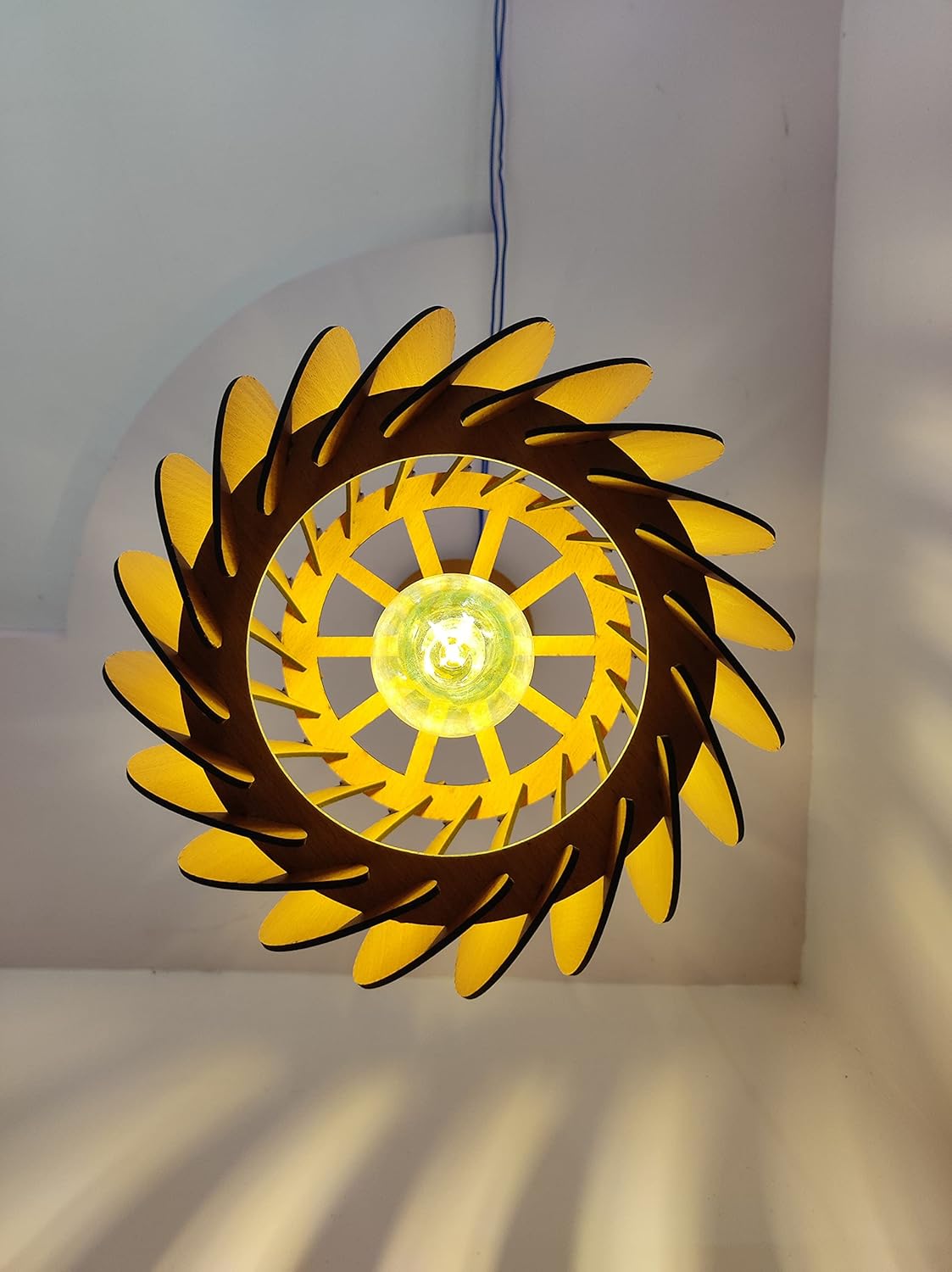 woodiography Wooden Ceiling lamp Pendant lamp for Home Decoration Hanging Light.