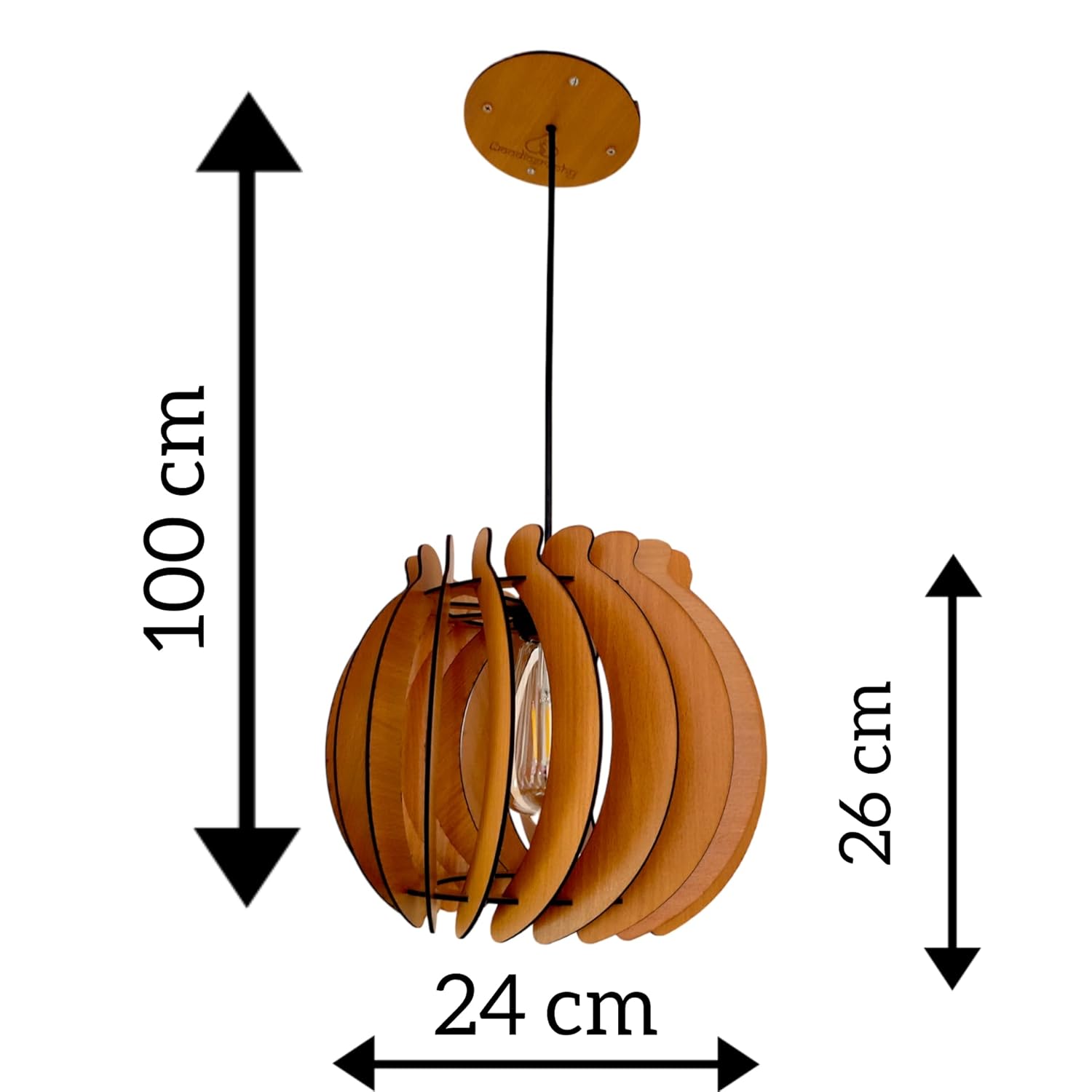 woodiography Wooden Ceiling lamp Pendant lamp for Home Decoration Hanging Light.