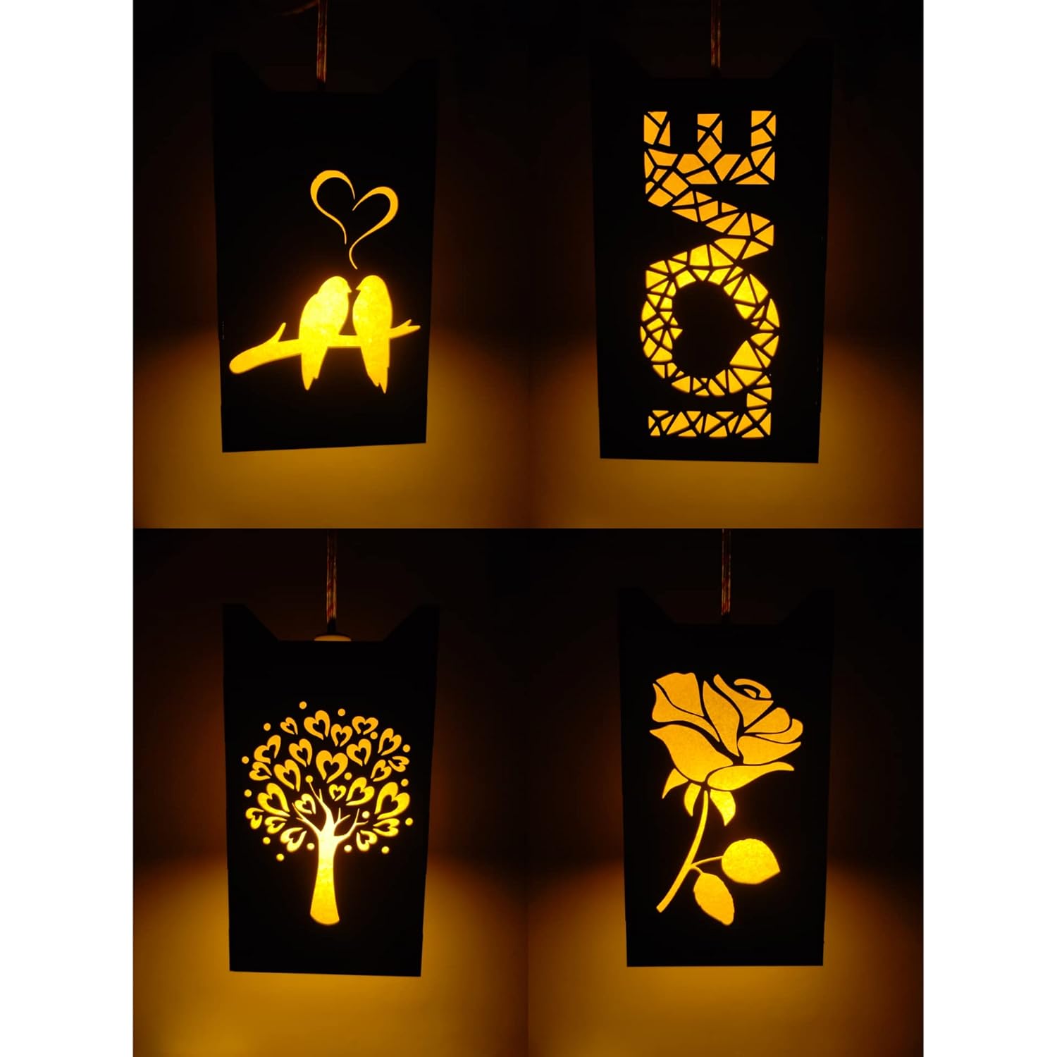 woodiography Wooden Ceiling lamp Pendant lamp Hanging Light for Home Decoration Love Theme