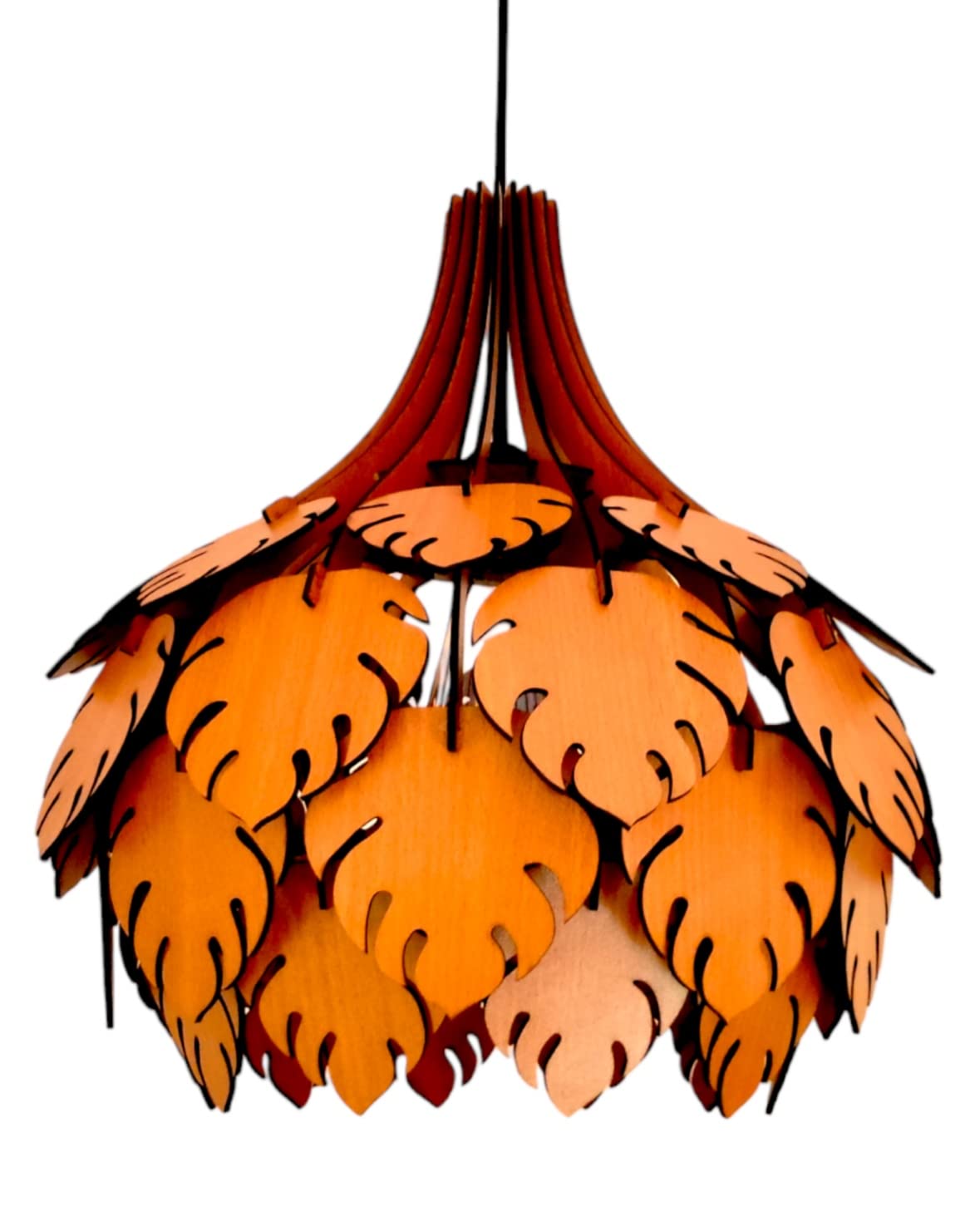 woodiography Wooden Pendant lamp Ceiling lamp Wooden Hanging Light handicrafted Home Decoration